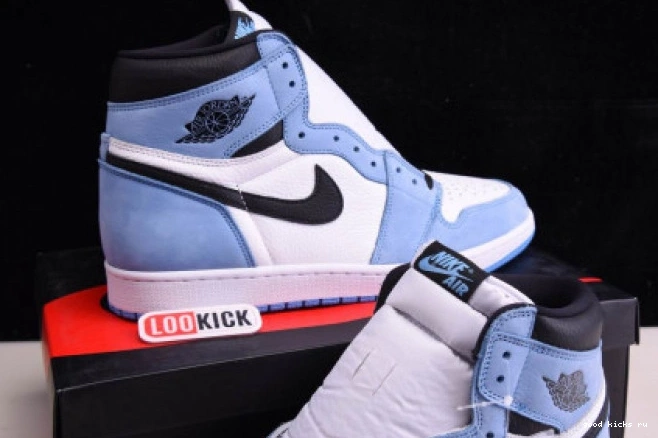 1 HIGH AIR WHITE BLACK UNIVERSITY RETRO BLUE 555088-134 JORDAN 0729